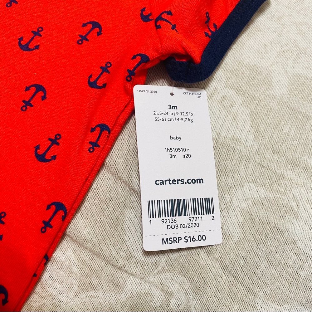NWT Carter’s 3m red baby jumpsuit - Picture 6 of 6